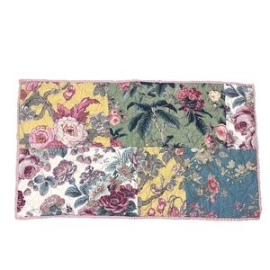 Pottery Barn Floral Patchwork Quilted Pillow Sham Case 36x20